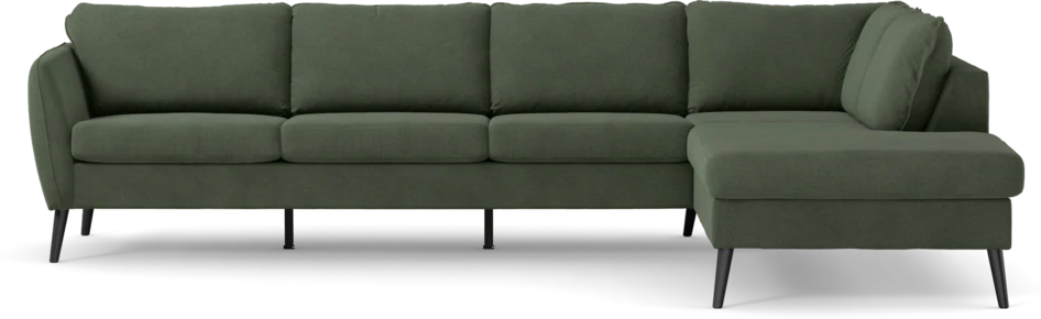 County - 3-sits soffa med divan höger - Grön