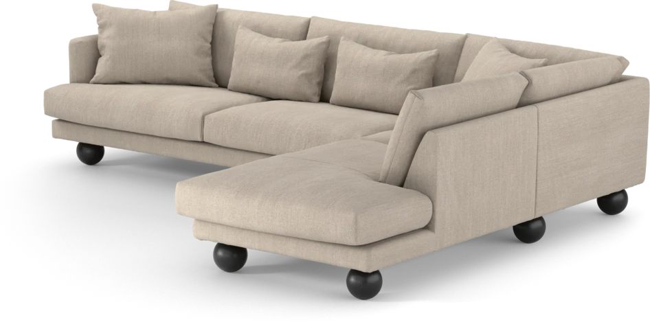 Harper - 3-sits soffa med divan höger - Beige