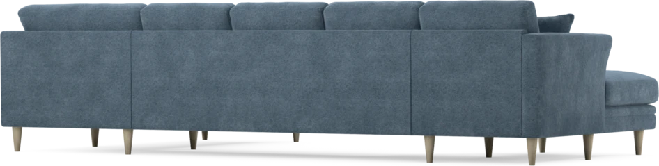 Eden - 3-sits soffa med schäslong vänster och divan höger - Blå