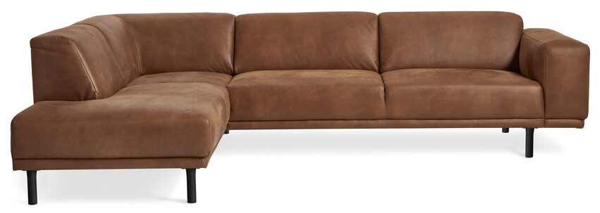 Tomorrow - 2,5-sits soffa med divan vänster - Brun