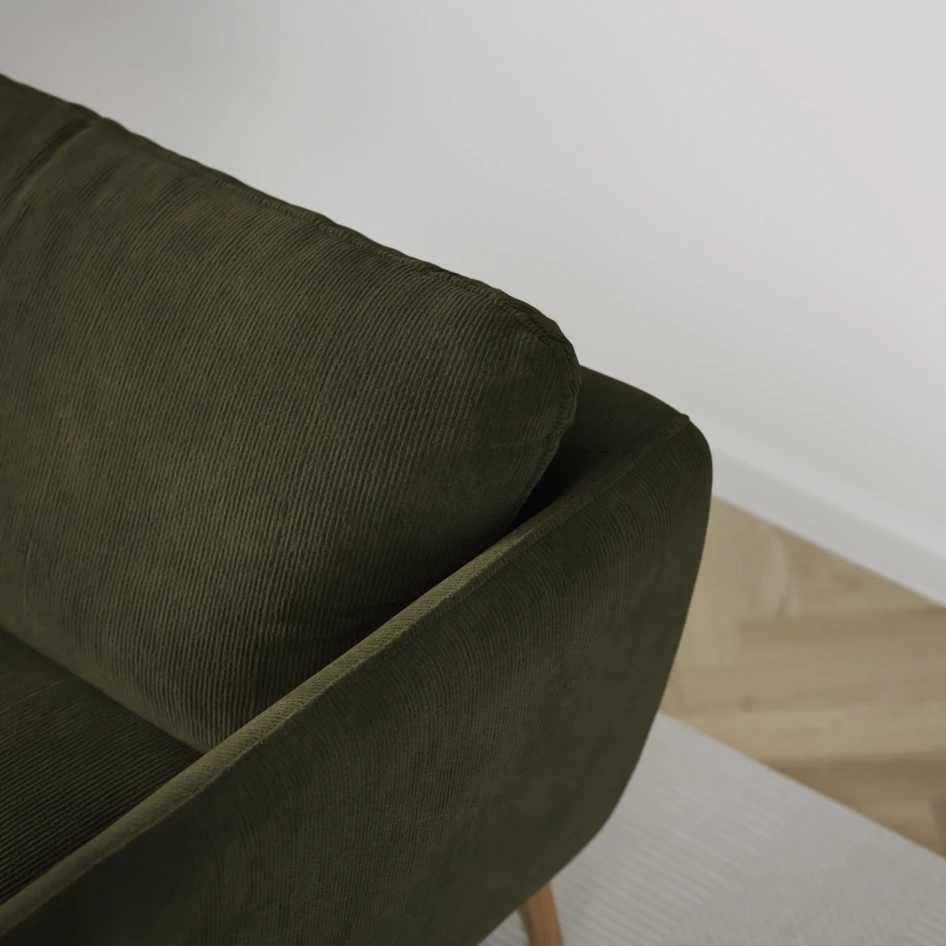 Madison - 2-sits soffa med divan vänster och schäslong höger - Grön