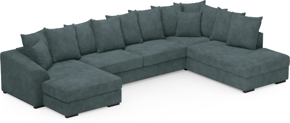 Town - 3-sits soffa med divan höger och schäslong vänster - Blå