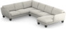 Madison Lux - Hörnsoffa med schäslong höger - Grå