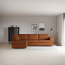 Friday - 2,5-sits soffa med divan vänster - Orange