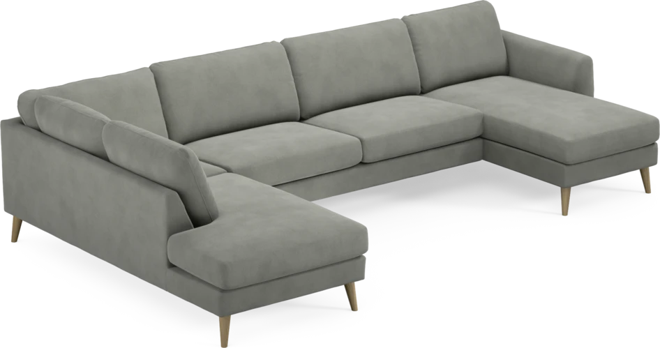 Bridge - 3-sits soffa med divan vänster och schäslong höger - Grå
