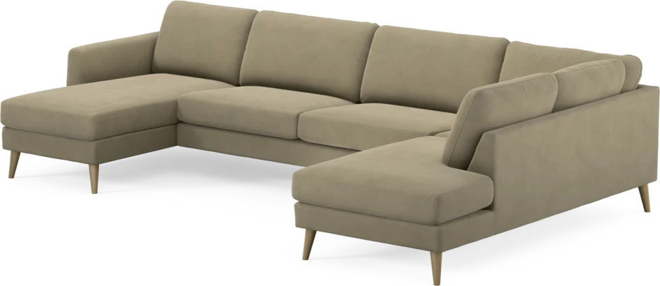 Bridge - 3-sits soffa med schäslong vänster och divan höger - Beige