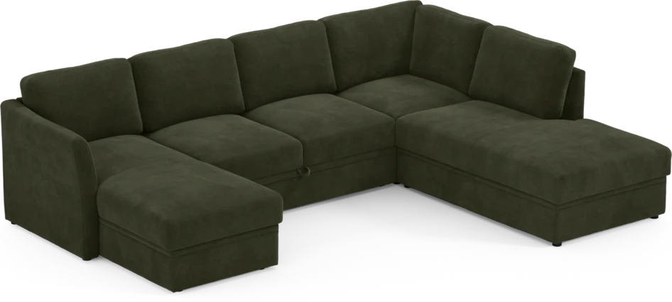 Öland - Bäddsoffa med schäslong vänster och divan höger - Beige