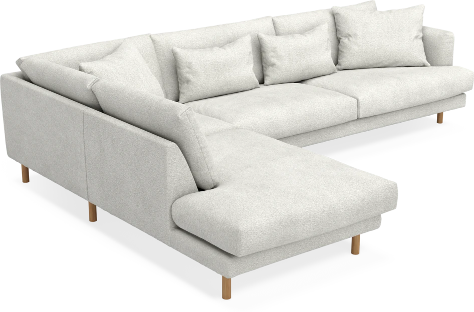 Harper - 3-sits soffa med divan vänster - Vit