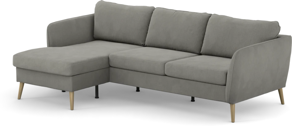 County - 3-sits soffa med flyttbar schäslong - Grå