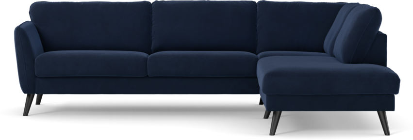 Bridge - 3-sits soffa med divan höger - Blå