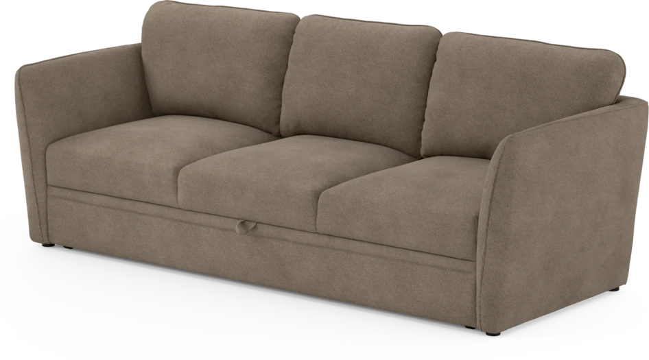Öland - Bäddsoffa 3-sits, längsbäddad - Brun