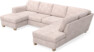 Friday - 3-sits soffa med schäslong vänster och divan höger - Rosa