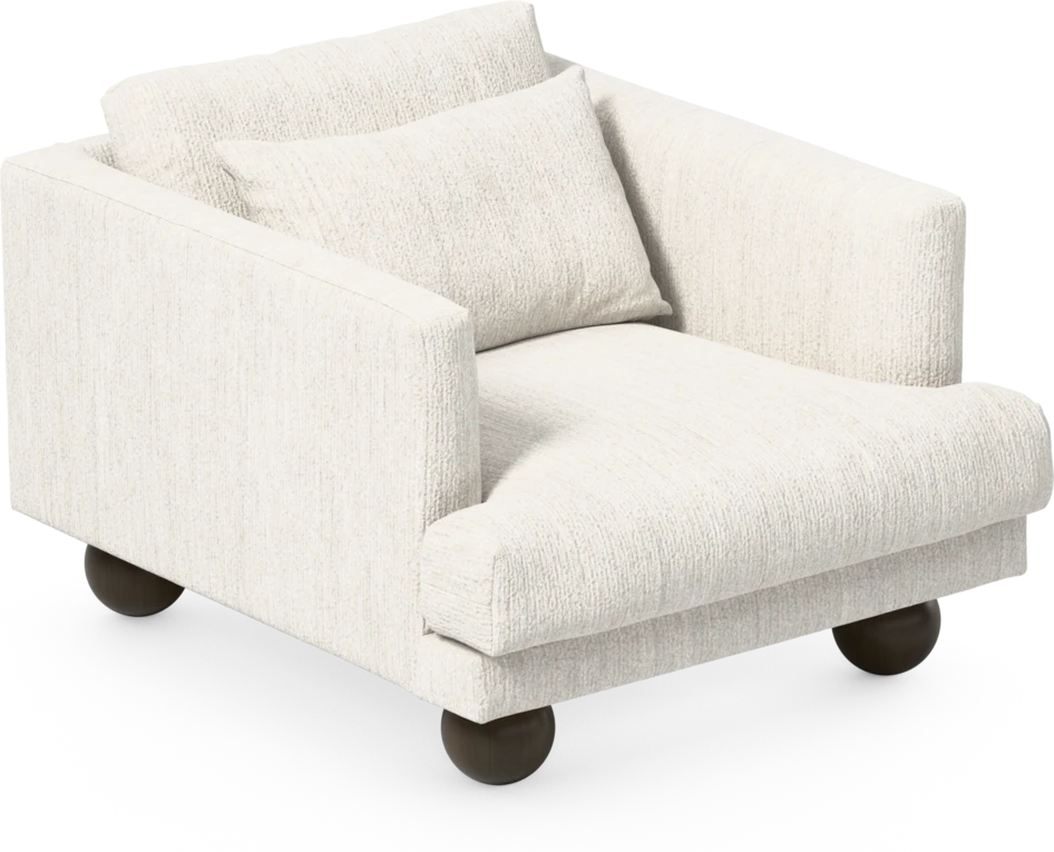 Harper - Fåtölj, 75 cm - Vit