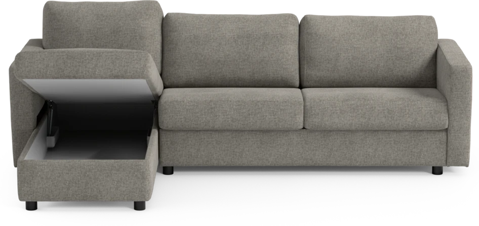 Lindö - Bäddsoffa 2,5-sits med schäslong, vändbar - Grå
