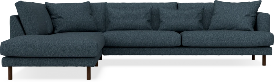 Harper - 3-sits soffa med divan vänster - Blå