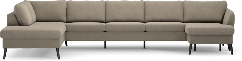 County - 4-sits soffa med divan vänster och schäslong höger - Beige