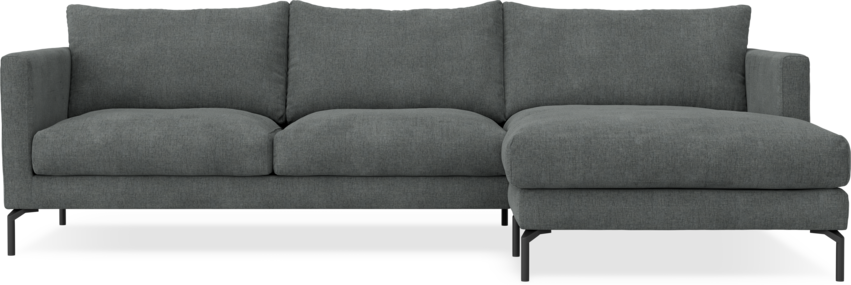Impression Delux - 3-sits soffa med schäslong höger - Grå