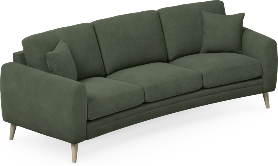 Eden - 3-sits soffa svängd - Grön