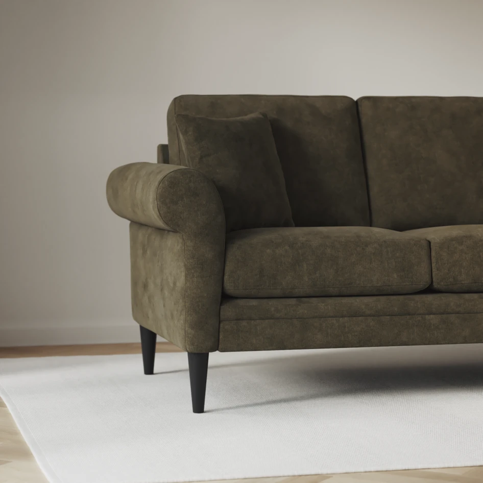 Eden - 3-sits soffa svängd - Grön