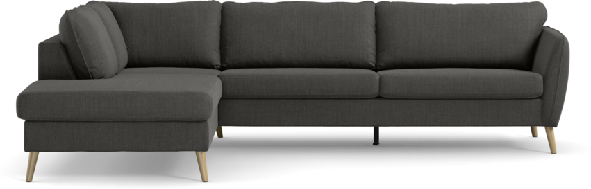 County - 2,5-sits soffa med divan vänster - Grå