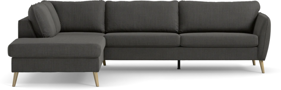 County - 2,5-sits soffa med divan vänster - Grå