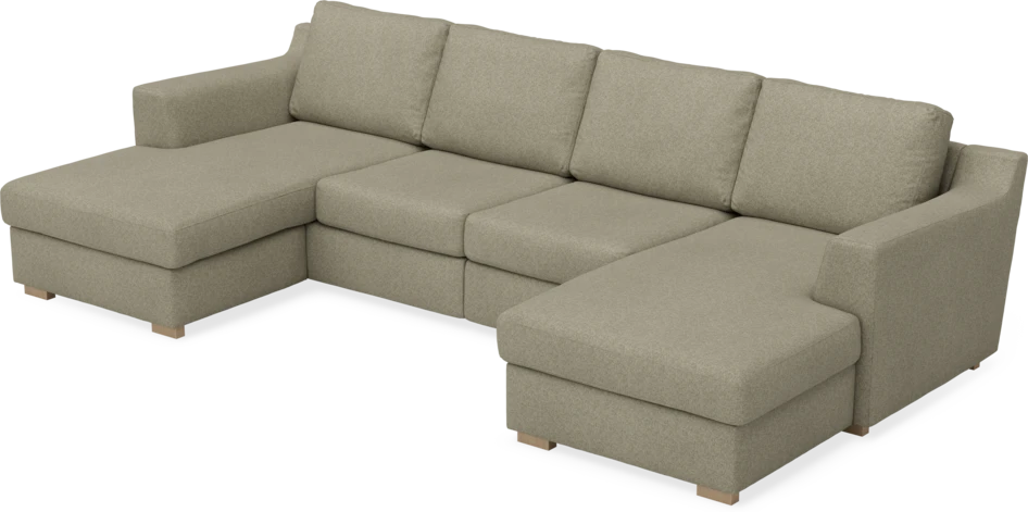 Friday - 2-sits soffa med två schäslonger - Beige