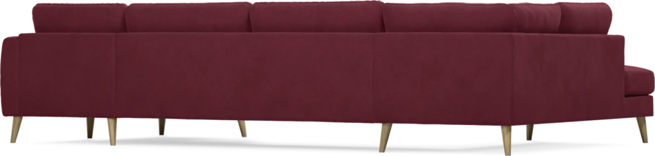 Bridge - 3-sits soffa med divan vänster och schäslong höger - Röd