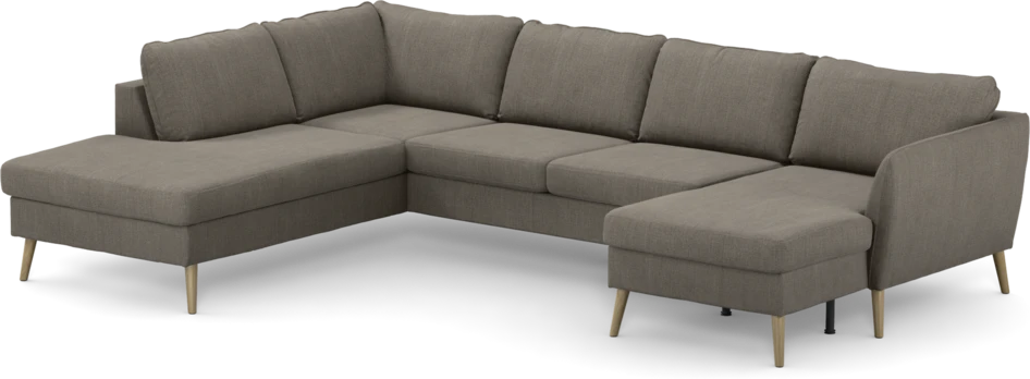 County - 3-sits soffa med divan vänster och schäslong höger - Brun