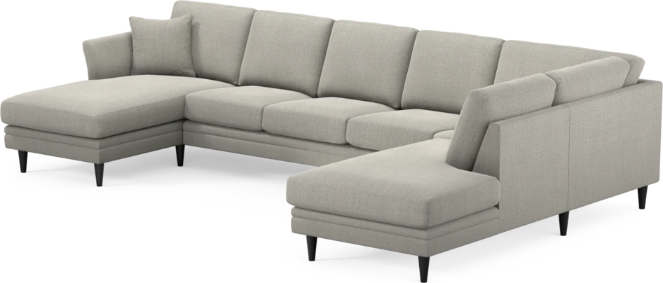 Eden - 3-sits soffa med schäslong vänster och divan höger - Grå