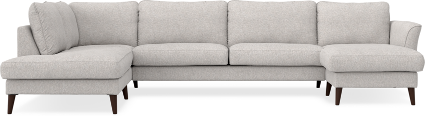 Bridge - 3-sits soffa med divan vänster och schäslong höger - Grå