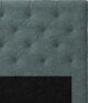 Delux Pikerad Låg - Sänggavel, 90-210 cm - Blå