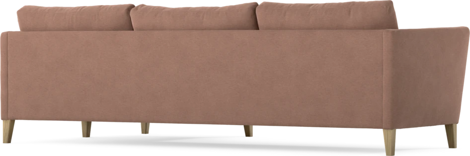 Winston - 3-sits soffa med schäslong, vändbar - Rosa