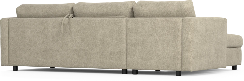 Lindö - Bäddsoffa 2,5-sits med schäslong, vändbar - Beige