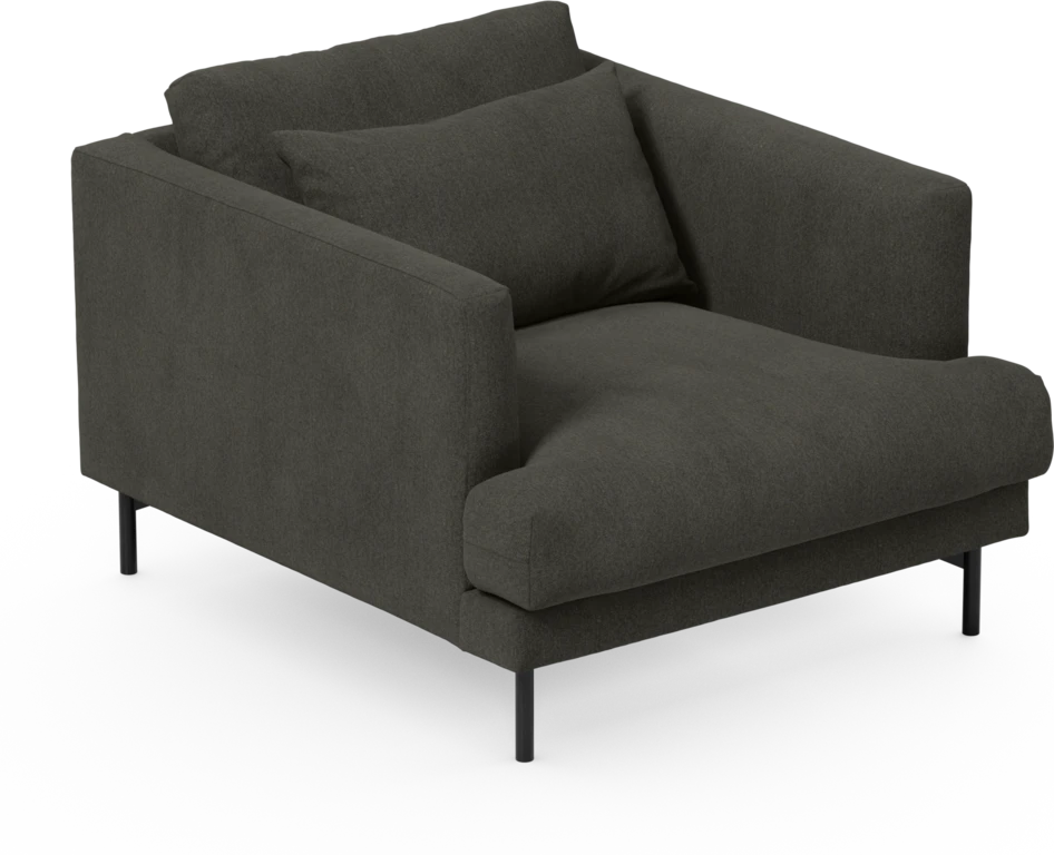 Harper - Fåtölj, 75 cm - Grå