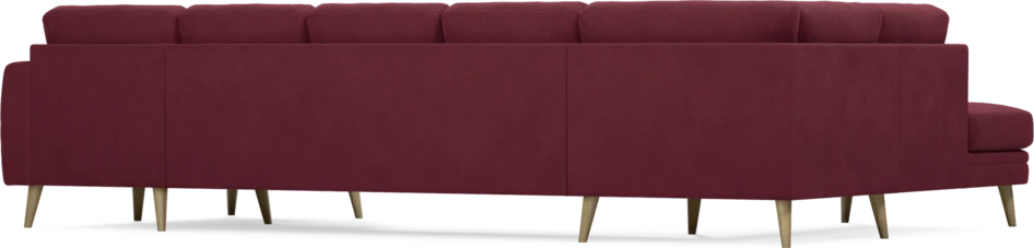 Eden - 3-sits soffa med divan vänster och schäslong höger - Röd