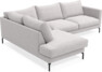 Impression Delux - 3-sits soffa med divan vänster - Grå