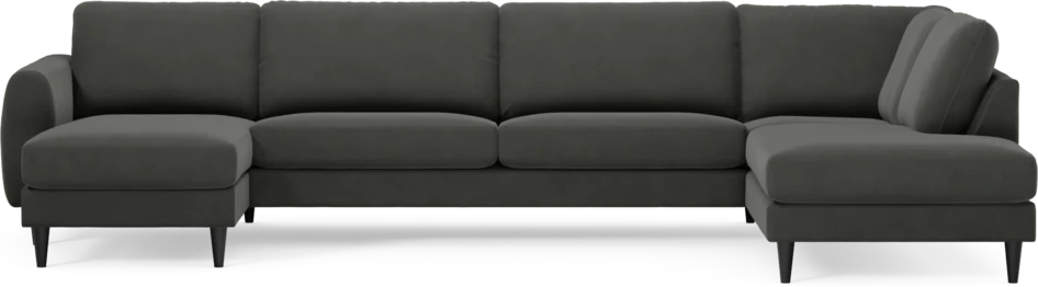 Bridge - 3-sits soffa med schäslong vänster och divan höger - Grå