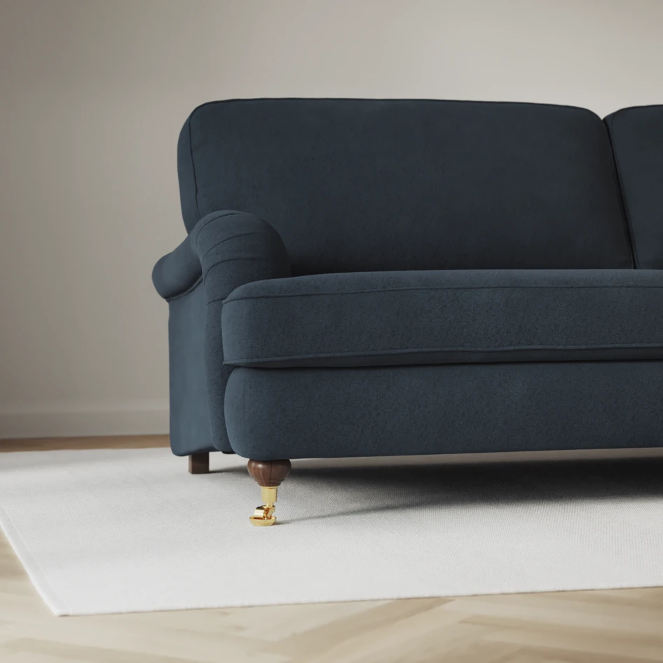 Oxford - 3-sits soffa svängd - Blå