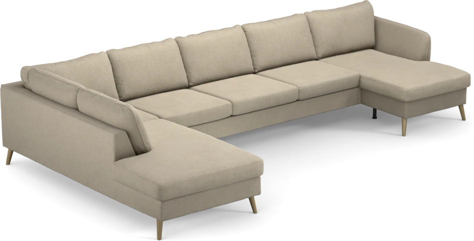County - 4-sits soffa med divan vänster och schäslong höger - Beige
