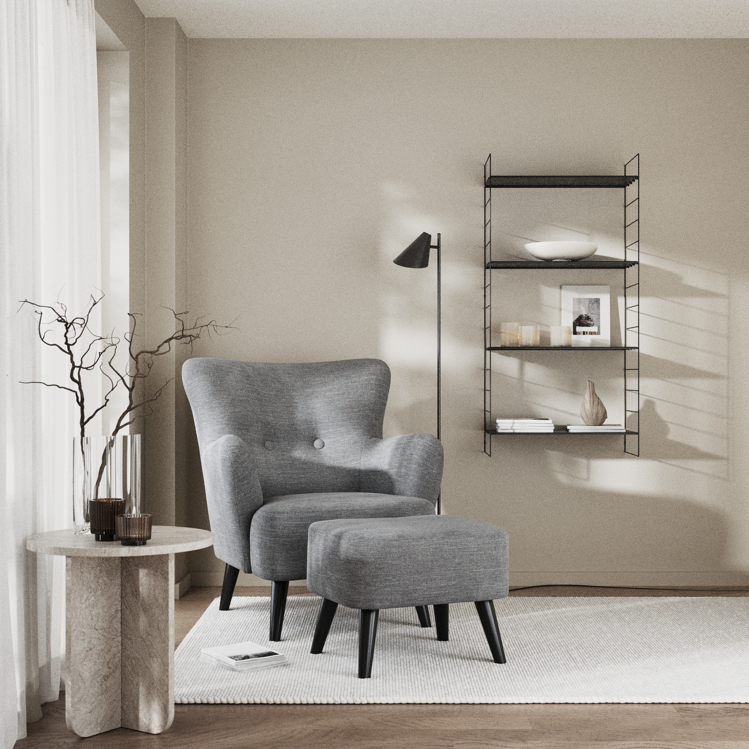 Timmy - Fåtölj med fotpall - inspiration