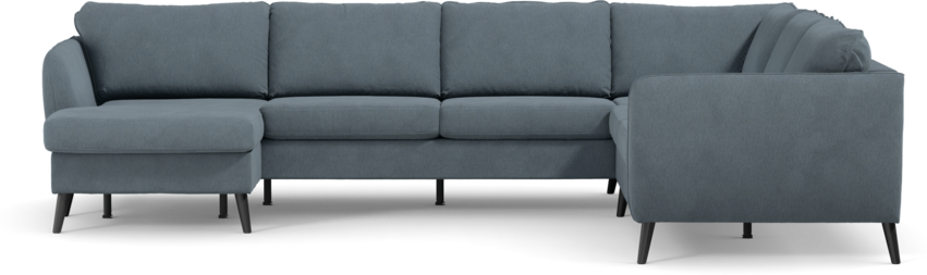 County - Hörnsoffa, 3+2-sits med schäslong vänster - Blå