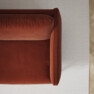 Madison Lux - 2-sits soffa med schäslong vänster och divan höger - Röd