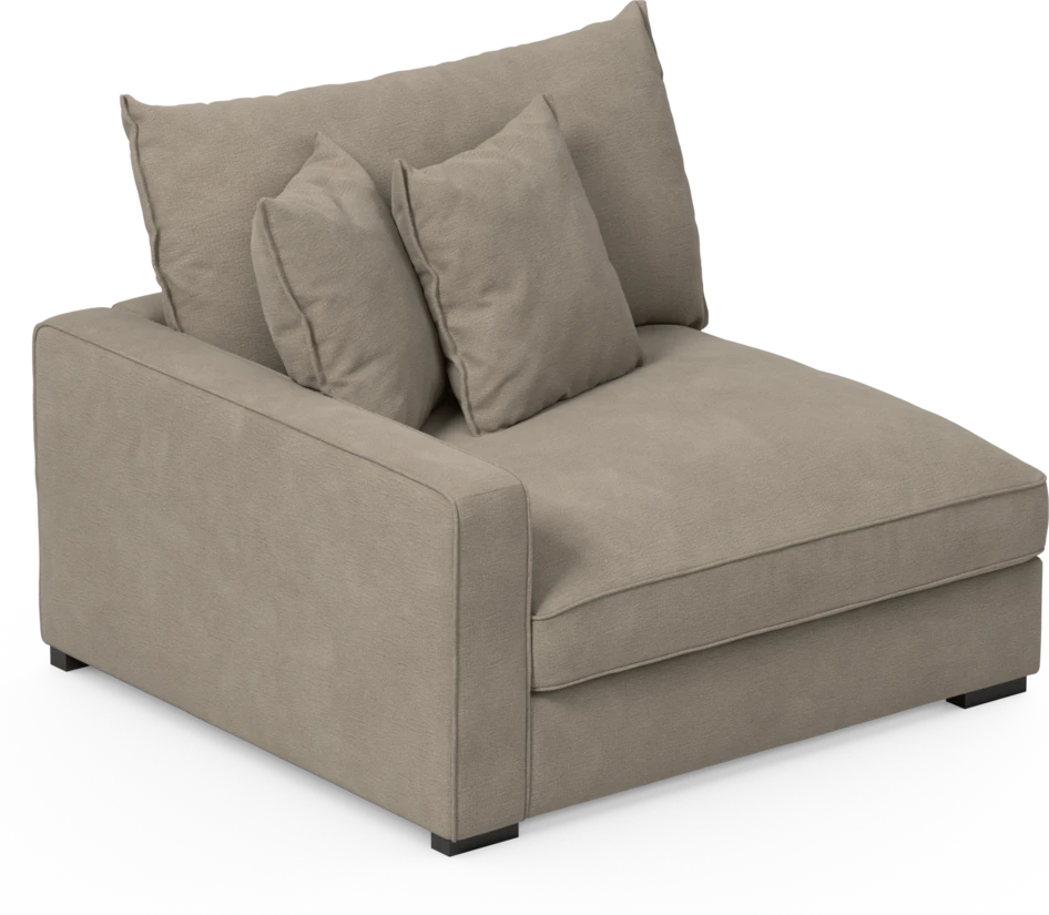 Rossi - 1,5-sits med armstöd vänster - Beige