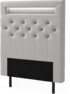 New York led - Sänggavel, 90-210 cm - Grå