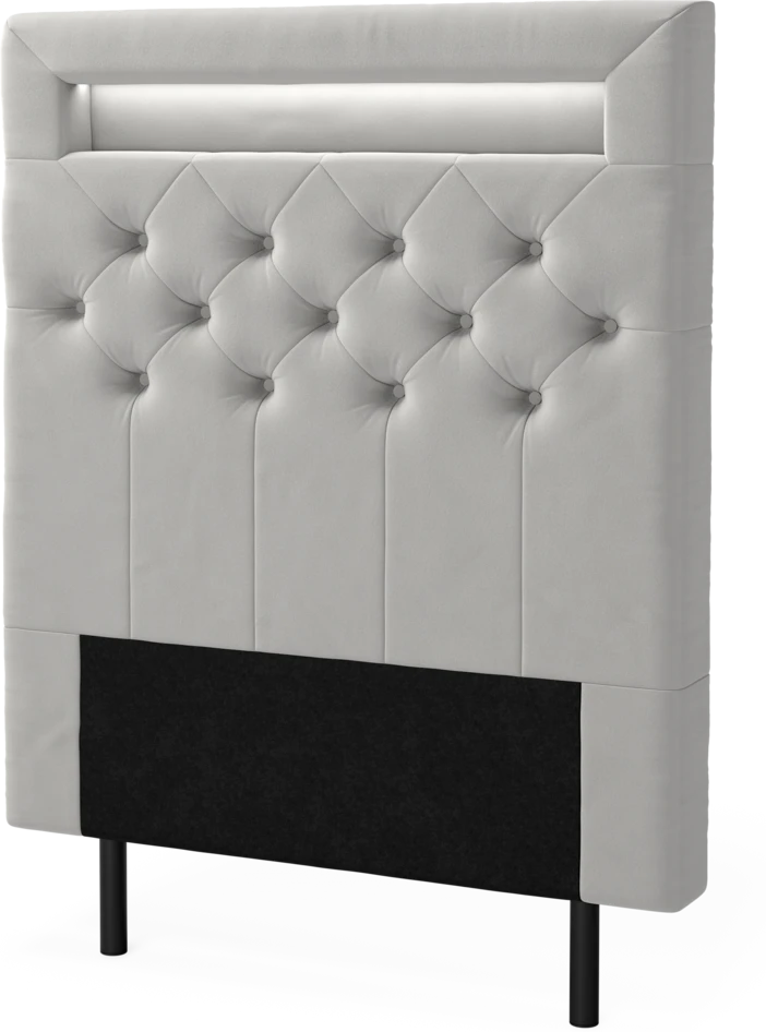 New York led - Sänggavel, 90-210 cm - Grå