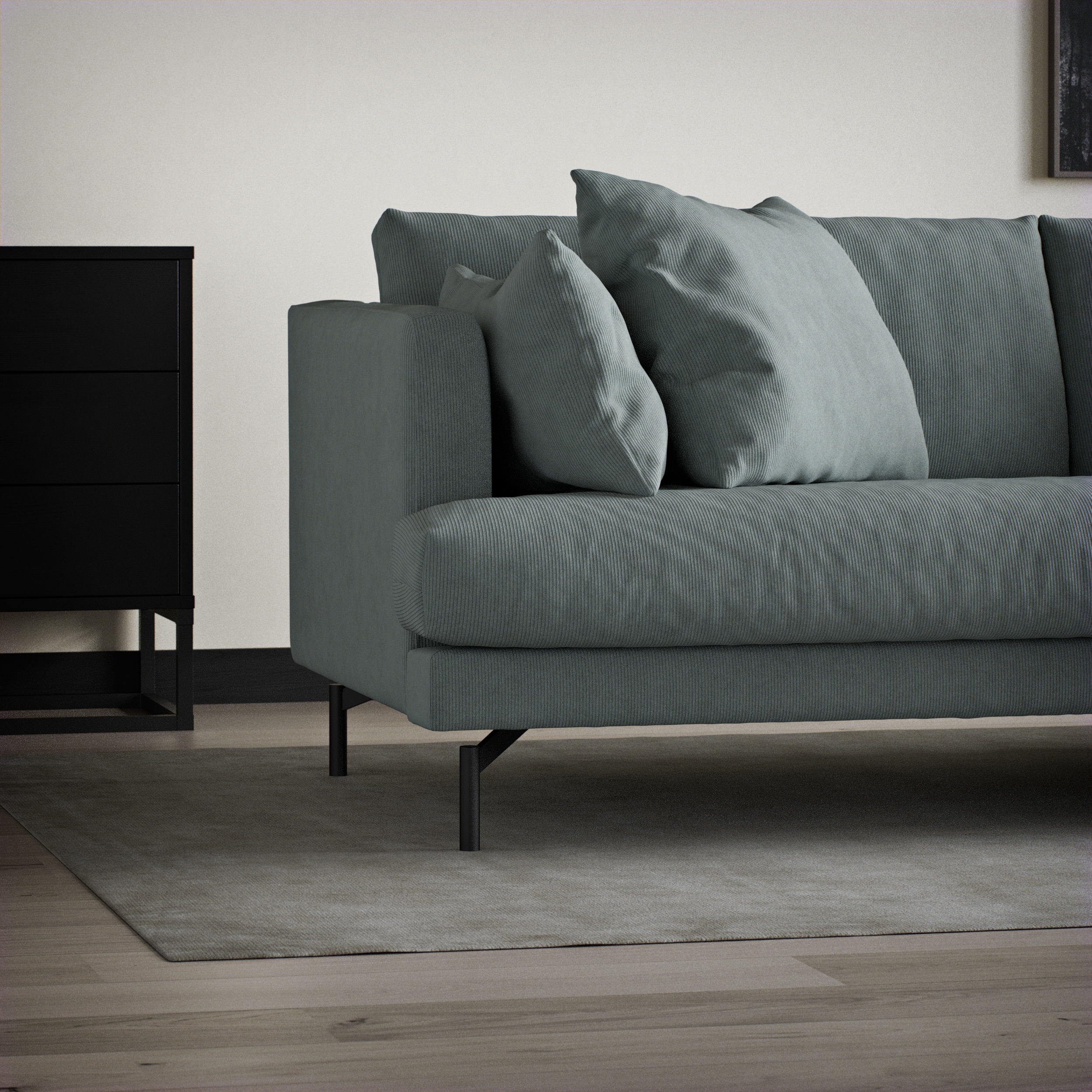 Harper - 3-sits soffa, hel dyna - inspiration
