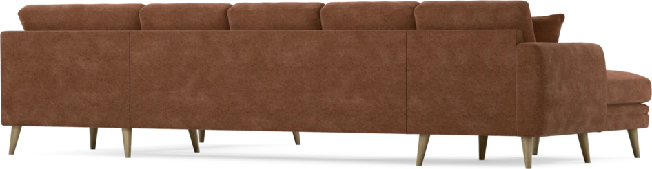 Eden - 3-sits soffa med schäslong vänster och divan höger - Orange
