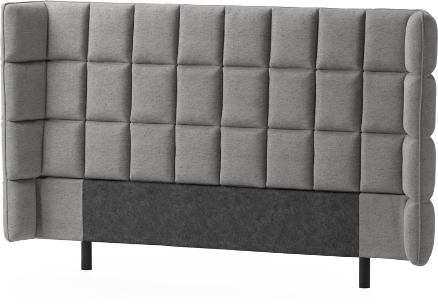 Delux Rutig - Sänggavel, 120-180 cm - Grå