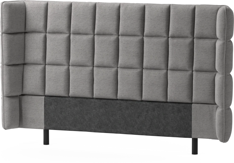 Delux Rutig - Sänggavel, 120-180 cm - Grå