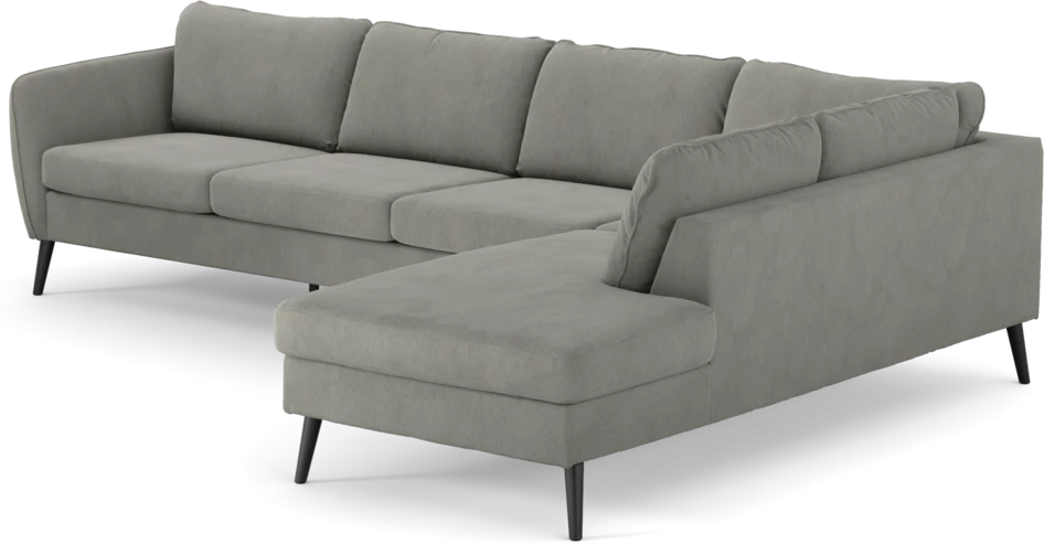 County - 3-sits soffa med divan höger - Grå